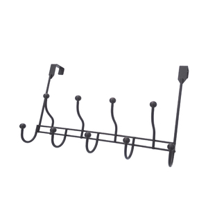 Noir <span class=keywords><strong>Antique</strong></span> Conception de Défilement Décorative Murale En Métal Fer Patère - Product Image 3