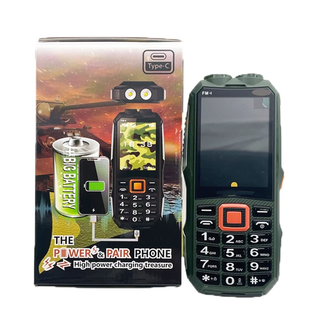 K-6000 Rugged Feature Phone 2.8'' Display MTK6261D Dual SIM GSM Wireless FM Big Speaker 2400mAh Battery 32GB TF Card Support