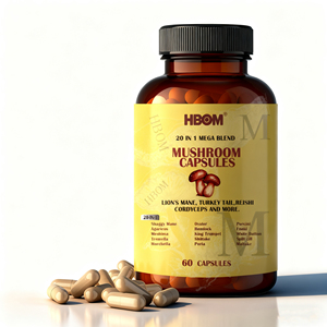 Oem 20-in-1 nấm <span class=keywords><strong>Mushroom</strong></span> <span class=keywords><strong>extract</strong></span> viên nang 500mg/chai sư tử của bờm Reishi Chaga Thổ Nhĩ Kỳ đuôi <span class=keywords><strong>maitake</strong></span>-enzyme sản phẩm - Product Image 2
