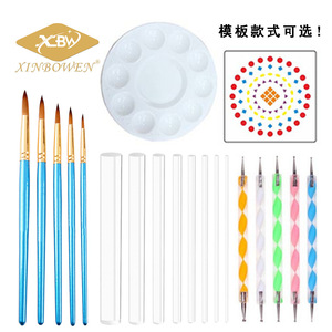 Xin Bowen Hot Sale 20 Stück Set Mal werkzeug Set Acryl Stick Spiral Point Bohr stift Mandala Zeichnung Schablonen set - Product Image 6
