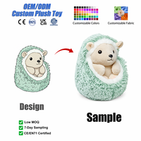 Boneka Landak Kustom Lucu, Hewan Boneka Isi Dakron Desain Kustom, Kain Super Lembut, Lapisan Jala, Hadiah Anak, Dekorasi Kamar, Grosir OEM