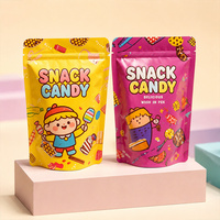 Sachet Doypack Personnalisable ODM/OEM avec Logo, en Matière Alimentaire, Anti-humidité, à Fermeture Ziplock, pour Biscuits, Snacks, Emballage Cadeau, Gelée et Chewing-gum