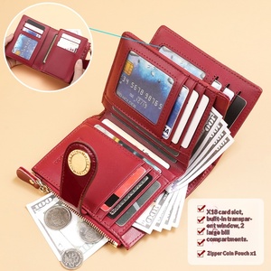 <span class=keywords><strong>Cartera</strong></span> de Lujo 2026 para Mujer, Marca de Diseño de Alta Gama, con Bloqueo RFID, de Cuero, <span class=keywords><strong>Cartera</strong></span> Corta de <span class=keywords><strong>Piel</strong></span> Auténtica para Mujer - Product Image 2