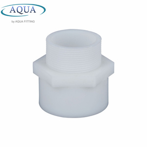 Adaptador de tubo de plástico PVDF macho, conector roscado