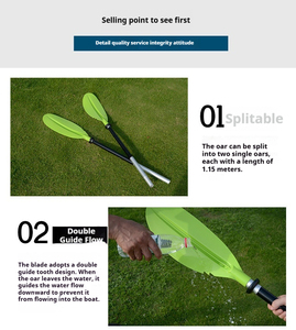 Palas de remo extendidas y engrosadas, remos de doble cabezal de aleación de aluminio para kayaks, tablas de surf y canoas - Product Image 4