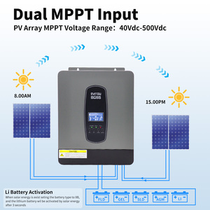 Onduleurs d'énergie solaire hybride en stock Eu DATOUBOSS 3KW 24V à 230V onduleur solaire hybride à onde sinusoïdale <span class=keywords><strong>pure</strong></span> hors réseau pour usage domestique - Product Image 3