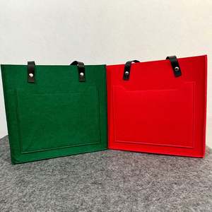 Sac fourre-tout pour femmes avec logo de taille personnalisée Sac à provisions large et uni imprimé Sac fourre-tout en feutre avec logo - Product Image 6