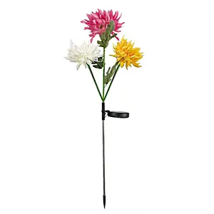 Simulation Chrysanthemum Flower Lawn Light Plug-In For Garden Landscape Fence Patio Stakes Lamp Decor