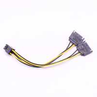 Cable de fuente de alimentación para tarjeta gráfica PCI-e PCIE, adaptador divisor de 6 pines a SATA Dual, 20CM, 18awg, Sata, 2x15 pines