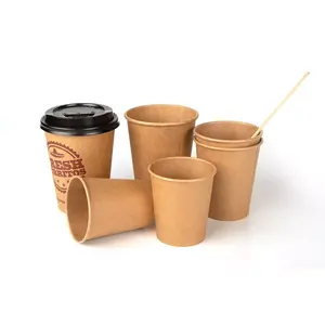 사용자 정의 크래프트 종이 컵 vasos 드 카페 생분해 성 일회용 비행기 종이 컵
