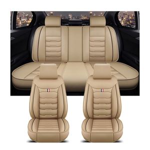 Ensemble complet de housses de siège de voiture universelles en cuir PVC imperméable Marcan pour toutes les saisons, accessoires de voiture - Product Image 1