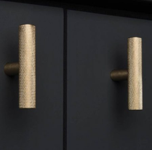 Knurled Cabinet Handle Modern Fancy Stainless Steel Solid T Bar Knurled Finish Furniture Cabinet Handle