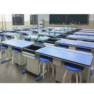 Mobilier de laboratoire scolaire entièrement soudé durable en utilisation banc de travail pour étudiants table de travail