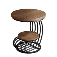 Tables d'appoint et d'angle rondes en fer, design minimaliste moderne, multifonctionnelles, portables, pour salon et bureau à domicile