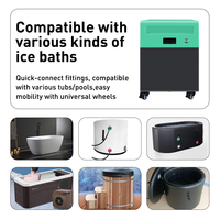 Refroidisseur de Bain de Glace Automatique Ultra Portable 0,6 CV avec Compresseur, Design Léger et Compact, Double Tension, Facile à Déplacer pour les Voyages