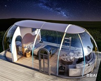 Tente Dôme Transparente Promotionnelle Grande Capacité pour Camping Extérieur, Capsule Étoilée pour Hôtels, Mariages et Événements