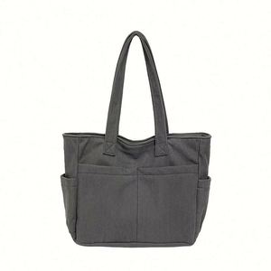 Bolso Tote de Pana Estilo Literario para Mujer 2025, Bolso de Hombro Minimalista y Sencillo - Product Image 1