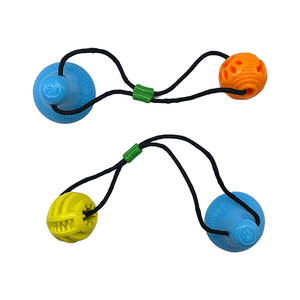 Aanpasbare Interactieve Hond Tand Reinigen Katoenen Touw Training Kauwen Hond Speelgoed Rubberen Bal - Product Image 3