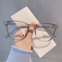 Transparent rond hommes femmes cadre Anti lumière bleue lunettes lunettes ordinateur cadres optiques