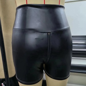 <span class=keywords><strong>Pantaloncini</strong></span> da motociclista in finta pelle PU da <span class=keywords><strong>donna</strong></span> a vita alta pantaloni caldi aderenti con cerniera Sexy/cintura larga senza cuciture da <span class=keywords><strong>donna</strong></span> - Product Image 6