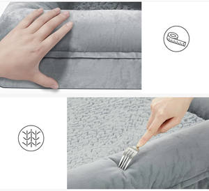 Cama ortopédica de lino para perros de alta calidad con cubierta interior impermeable Cama extraíble para mascotas Patrón sólido para gatos - Product Image 4