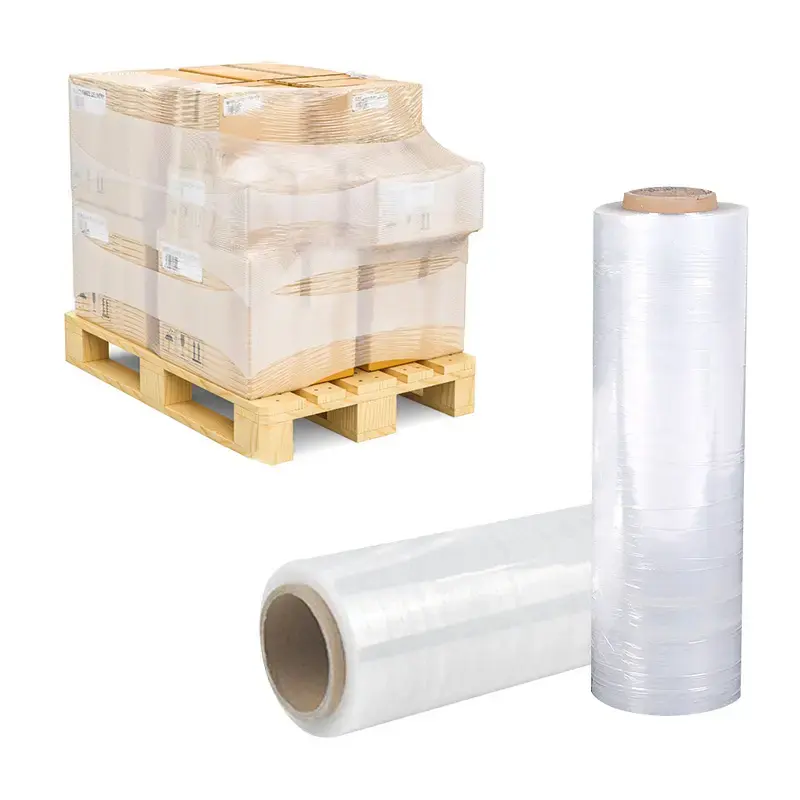Karton Box Transparente Stretch folie Klar Hand Kunststoff Verpackte Rolle Laminieren PE Spritzguss Feuchtigkeit beständig Weich Lldpe