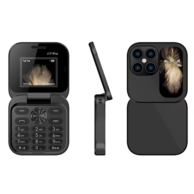 Hot Sales Wholesale New I17pro Flip Phone Mini 1.8 Inch Dual Sim 2G Network Quad Band Unlocking Foldable Small Mobile Phone