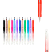 Ensemble de stylos gel effaçables grande capacité X57, 12 couleurs, pointe fine à séchage rapide 0,7 mm, stylos en plastique pour étudiants, écriture et dessin