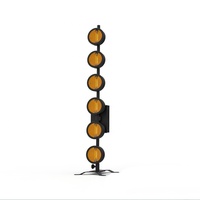 2024 vente chaude rétro forme ronde lumière stroboscopique blanc chaud matrice Flash lumière pour les événements de fête d'hôtel