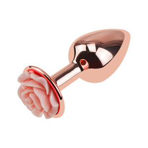 New Rose Gold Metal anal <b>plug</b> shorts small <b>medium</b> large 3 size super big anal <b>butt</b> <b>plug</b> sex toy for women man couple - Product Image 6
