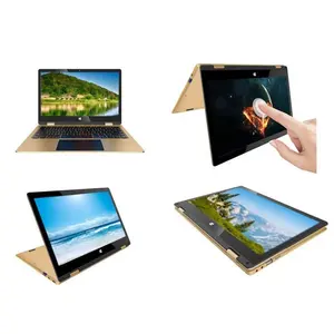 11.6 इंच योग लैपटॉप सोने टच स्क्रीन घूर्णन 360 डिग्री काज के साथ 8GB 192GB विन 11 इंटेल N4120 छात्रों के लिए व्यापार ऑनलाइन