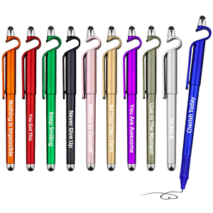 Soporte Móvil Promocional 3 en 1 con Logotipo Personalizado, Bolígrafo de Pantalla Táctil Suave y Bolígrafo Multifunción con Punta de Bola y Gel - Product Image 1