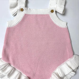 Offre Spéciale bébé barboteuse tricoté nouveau-né bébé fille vêtements couleur unie sans manches enfant en bas âge garçon barboteuse Cool été enfants vêtements - Product Image 5