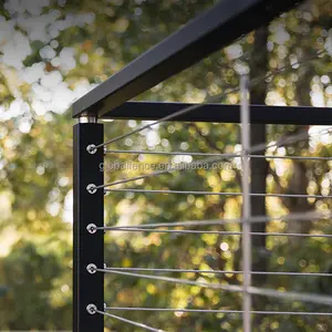 Reilbu不锈钢电缆栏杆栏杆，用于室内和室外电缆栏杆