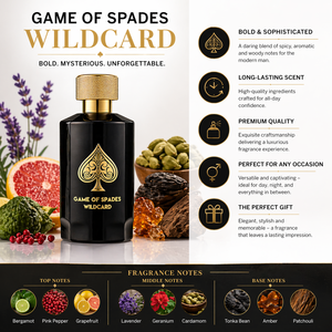 Perfume en Spray para Hombre Game of Spades Wildcard, Aroma Duradero a Vainilla, Manzana, Tonka, Madera de Oud y Bergamota - Product Image 2