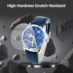 Hot Sale Mens Casual impermeável relógio automático mecânico com Tourbillon Moon Phase e aço inoxidável Strap