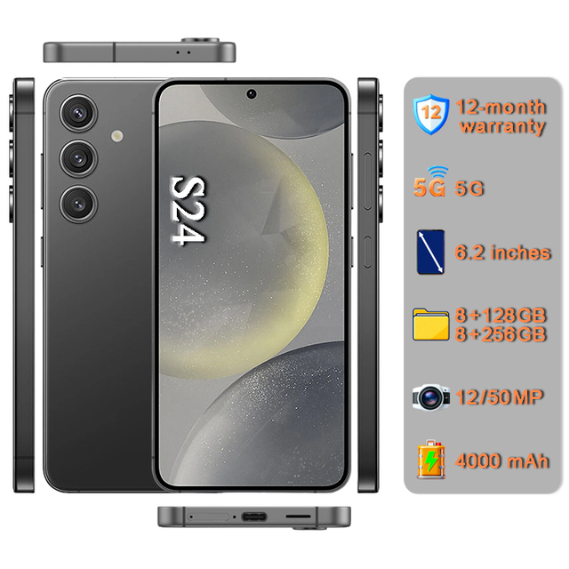 Unlocked 100% Original Mobile Phones S24 128GB/256GB [50MP Camera] Global Version 5G Smartphone SM-S921 A+ Quality