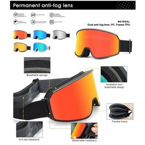 Masques de ski personnalisés avec logo, lunettes de snowboard magnétiques pour les sports d'hiver en différentes couleurs - Product Image 4