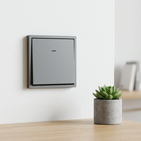Interrupteurs électriques européens à toucher doux 10A 220V 250V, interrupteur mural encastré moderne avec indicateur LED, 1 gang 1 voie