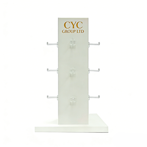 <strong>Acrylic</strong> Rotating Four-sided Jewelry <strong>Storage</strong> Rack Necklace Display Stand Craft Showcase Earring Card Stand - Product Image 3