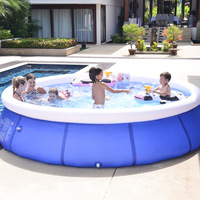 Piscine hors sol robuste en PVC avec structure en bâche et matériau renforcé en maille, directement de l'usine