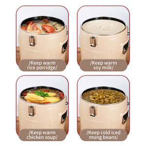 Conjunto de 5 Peças de Barril Térmico Isolado de Aço Inoxidável de Alta Qualidade com Grande Capacidade: 5L, 10L, 30L, 50L, <span class=keywords><strong>70L</strong></span> - Caixa Térmica para Alimentos Quentes e Frios - Product Image 4