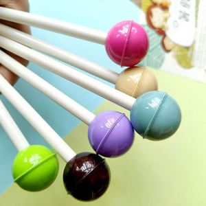 Bolígrafo de gel creativo y bonito con forma de piruleta, útiles escolares y de oficina, bolígrafo de agua único con tubo de aguja negra para firmas, regreso a clases - Product Image 4
