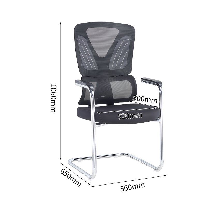 Black cantilever chair 811D