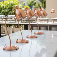 Lampe chauffante alimentaire multi-couleurs ORIX en métal, lumière infrarouge avec col de cygne flexible pour service de restauration en buffet
