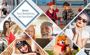 Nieuwe Stijl 53*53Cm Aangepaste Gestreepte Vierkante Sjaal Ademende Lichtgewicht Multifunctionele Zijde Polyester <span class=keywords><strong>Bandana</strong></span> - Product Image 5