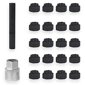 Écrous de verrouillage de roue de véhicule, 22 pièces, jeu d'outils clés <span class=keywords><strong>pour</strong></span> Audi <span class=keywords><strong>antivol</strong></span>, démontage principal de la jante de roue <span class=keywords><strong>pour</strong></span> BMW - Product Image 6