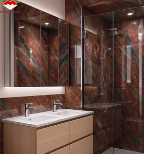Hiện đại tự nhiên Ruby đá nhà bếp Countertop phòng tắm Vanity bồn rửa Tùy chỉnh màu đỏ đá cẩm thạch cho tường Panel sàn gạch - Product Image 1