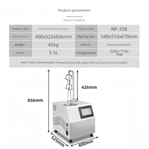 Mini machine à faire fondre le <span class=keywords><strong>chocolat</strong></span> avec robinet, distributeur de <span class=keywords><strong>chocolat</strong></span> électrique de 5,5 L pour boulangerie, pâtisserie, usage commercial - Product Image 6