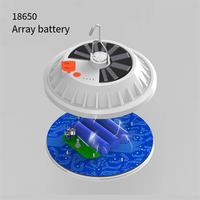 Lampe LED solaire en forme de soucoupe volante, IP65, économie d'énergie, étanche, 120° de faisceau, télécommande, éclairage d'urgence pour camping
